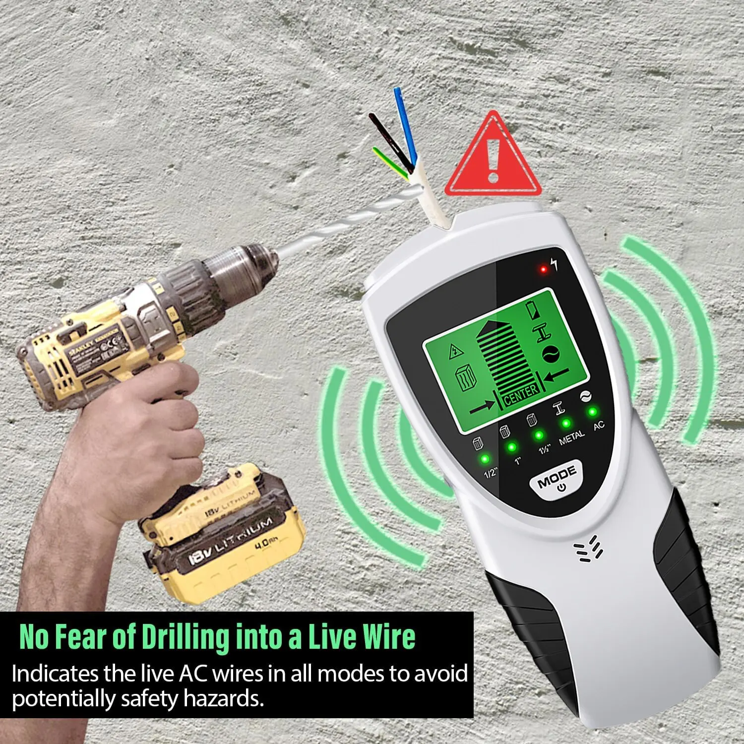 Stud Finder Wall Scanner 5 in 1 Electronic Beam Finder Stud Sensor Wall Center Detector LCD Display Detection stud finder