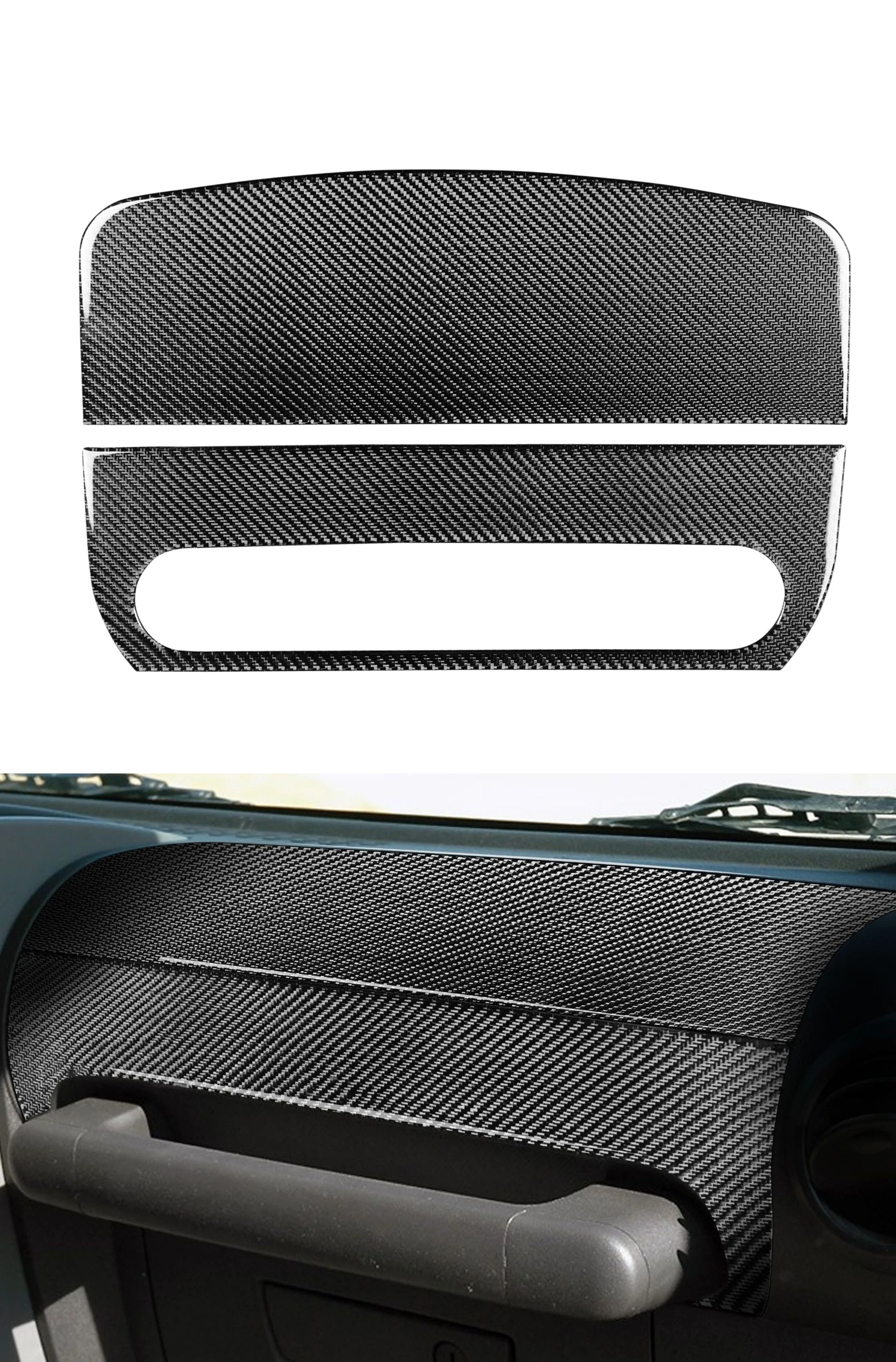 

Carbon Fiber Front Passenger Armrest Panel Decorative Sticker for Jeep Wrangler JK 2007 2008 2009 2010 2/4-Door Car Accessories