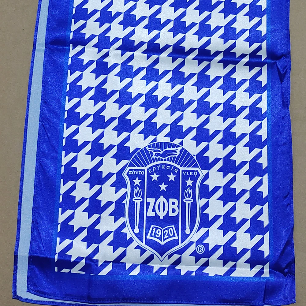 Blue ZETA PHI BETA Friendship Letter Dove Shield Long Scarf with Different Styles