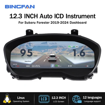 Pantalla LCD para Subaru Forester 2019-2024, Velocímetro, Panel de Instrumentos Digital, Cabina Virtual, Carplay 1