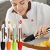 Anti Slip Cooking Serving Tongs Stainless Steel Food Clip Bread Salad Tong Heat-Resistant Barbecue Clips Kitchen Cooking Tool 2