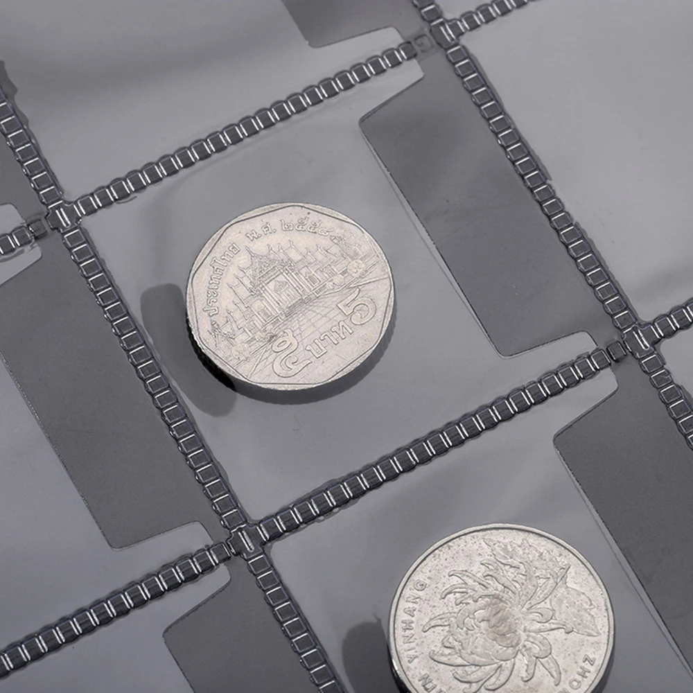 Coin Pocket Pages 9 Holes/3 Holes Coins Collecting Inserts Sleeves Binder Protector For Silver Bill Penny Stamp Currency 1 Sheet coins collection album coin collection album