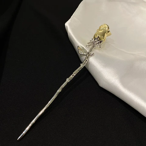 Sticks Headwear Vintage Hair Clasp Women Hairstyle Tools Flower Hairpins Barrette Clip Rose Hair Sticks