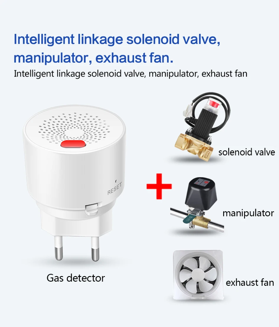 Tuya Zigbee Smart Natural Gas Sensor Combustible Household LPG Leakage Alarm Det