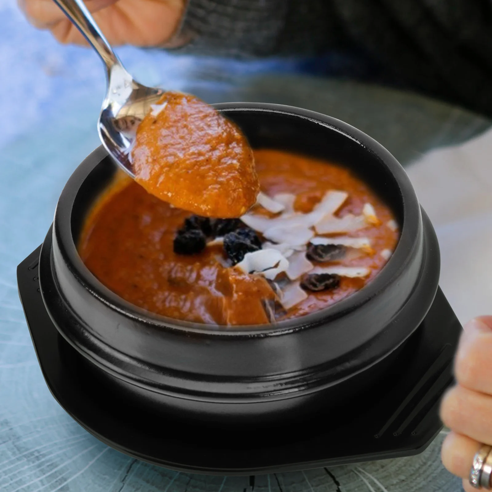 Classic Korean Stone Pot Cuisine Sets Soup Ramen Bibimbap Dishes Dolsot  Cooking Pot Stew Pot With Tray Kitchen Cookware - AliExpress