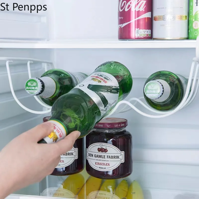 Refrigerator Kitchen Rack Shelf Can Beer Wine Bottle Holder Rack