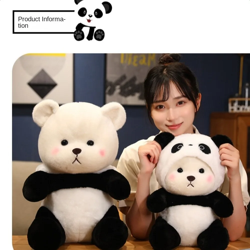 

Kawaii панда плюшевая игрушка Модные мультфильм Животные медведь превращение в панду панда животное кукла подарок на день рождения мягкие набивные животные