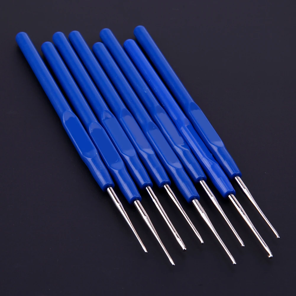 8Pcs Knitting Needles Kit Metal Sewing Needles Tool 0.6-1.75mm Yarn Craft Knitting Needles Sweater Weave Sewing Tool