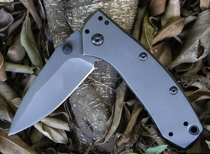 Kes 1555TI Flipper Knife Pocket Folding Knife 8CR17Mov Smooth Camping