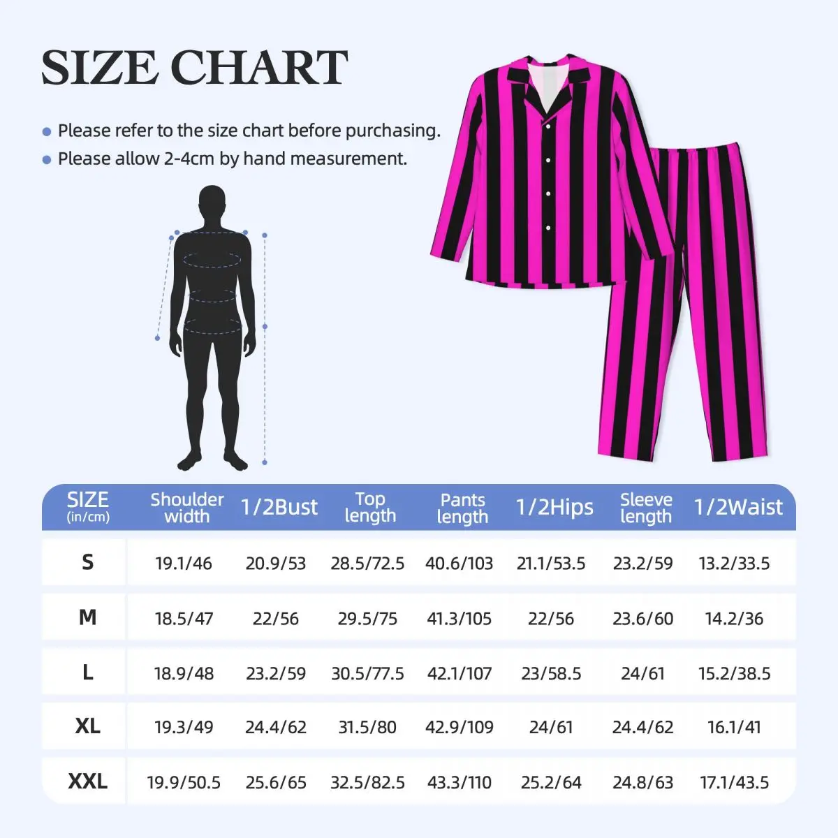 Vertical Striped Pajama Sets Spring Pink And Black Trendy Home Sleepwear Couple 2 Pieces Vintage Oversize Custom Nightwear Gift images - 6