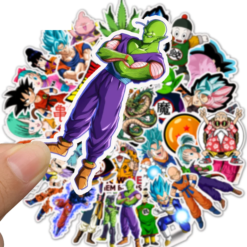 50 Stück Dragon Ball Aufkleber Anime Cartoon Laptop Handy Gitarre Buch Sticker Skateboard Dekoration Graffiti Aufkleber Pack Spielzeug – Detail 3