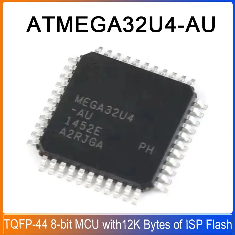 1-5 pièces ATMEGA32U4-AU TQFP-44 ATMEGA32U4-AUR ATMEGA32U4 32U4 microcontrôleur 8 bits avec 12K octets de Flash ISP et contrôleur USB