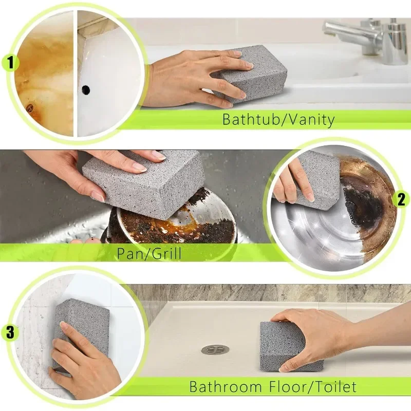 8PCS Kitchen Cleaning Sponge Eraser Thicken BBQ Rack Stubborn Stain Cleaning Brush Pumice Brick Grill Clean Tool Kitchen Items