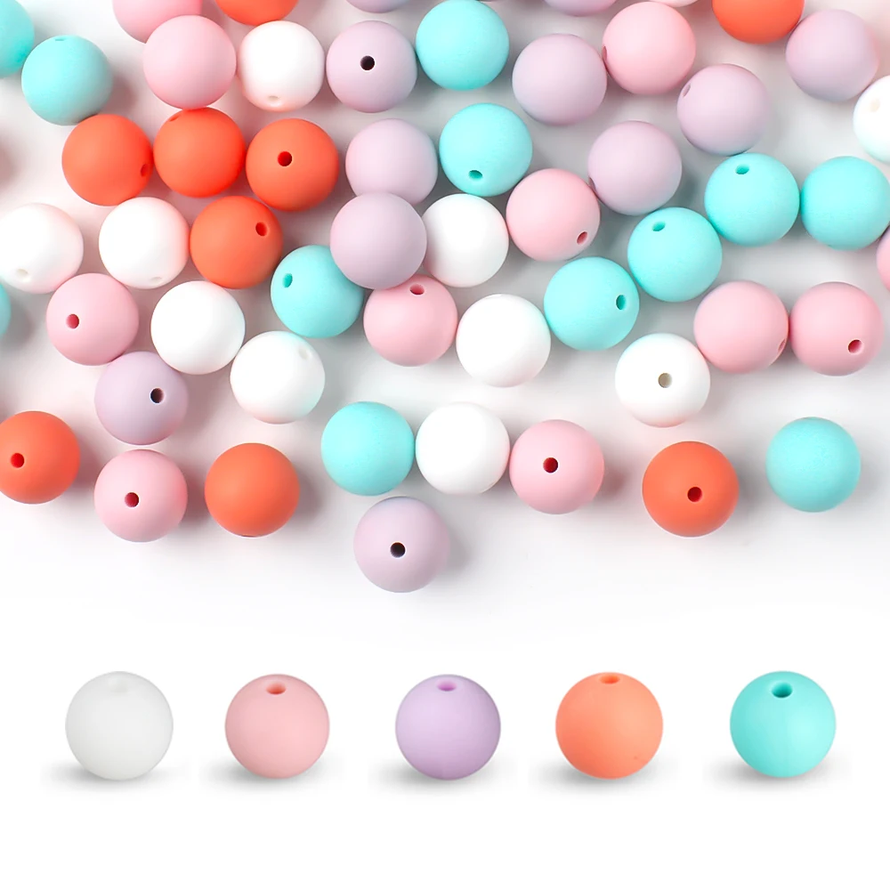 Vibrant Silicone Beads Set for DIY Jewelry & Crafting – 20-Piece Collection