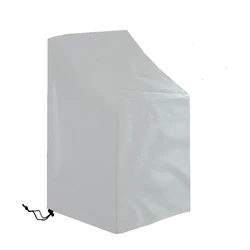 Outdoor Stacked Chair Waterproof Dust Cover - Garden Patio Furniture Protector - 64x64x120 70 (Silver)