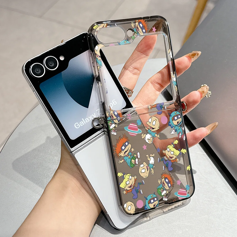 Cartoon Funny Rugrats Semi-Transparent Foldable Soft TPU Phone Case