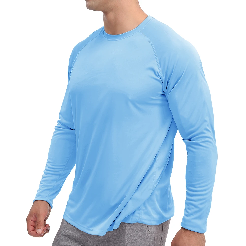 TACVASEN Sun Protection T-shirts Summer UPF 50+ Mens Long Sleeve Quick Dry Athlectic Sports Hiking Performance T-shirts Tee Tops