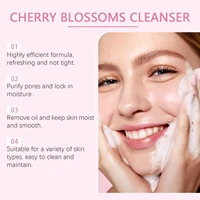 Cherry Blossom Facial Cleanser Deep Cleansing Oil Control Moisturizing Non Tightness Hydrating Facial Cleanser Suitable All Skin 2