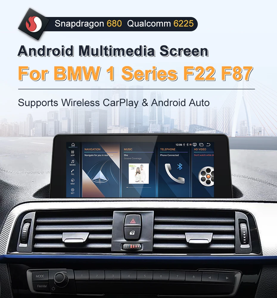 8.8inch EVO Qualcomm Snapdragon680 6225 Android14 System For BMW 1/2 Series M2 F