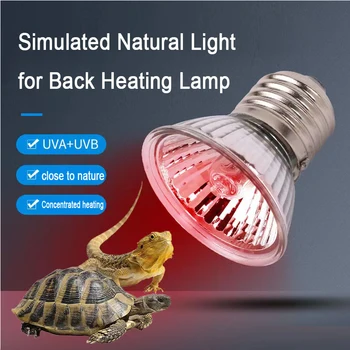 Reptile Lamp 25/50/75W UVA+UVB 3.0 Pet Heat Lamp Bulb Turtle Basking UV Light Bulbs Amphibians Lizards Temperature Controller