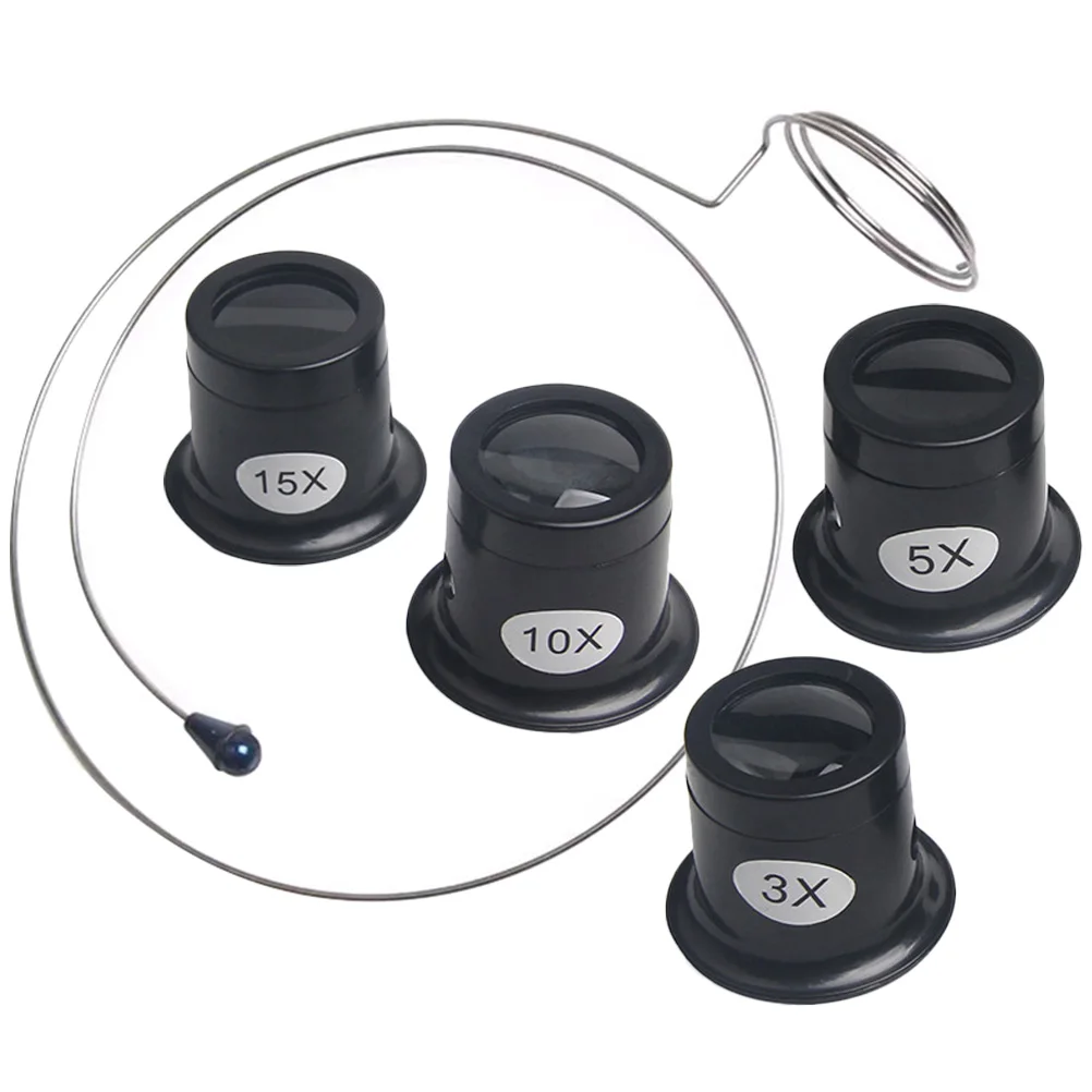 

1 Set Monoculars Magnifier Magnifying Glass Watchmakers Loupe Lens Jeweler Loupe Watch Eye Len Repair Tool 3X/5X/10X /15X