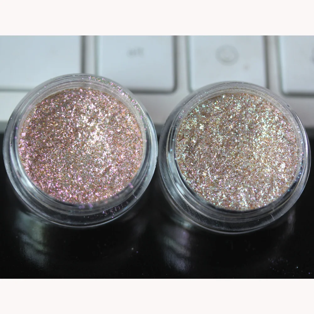 Nail Pigment Duochrome Chameleon Powder Holographic Shinging Rubbing Pigments High-Gloss Manicure Dust for Soap Making Cosmetics Nail Polish