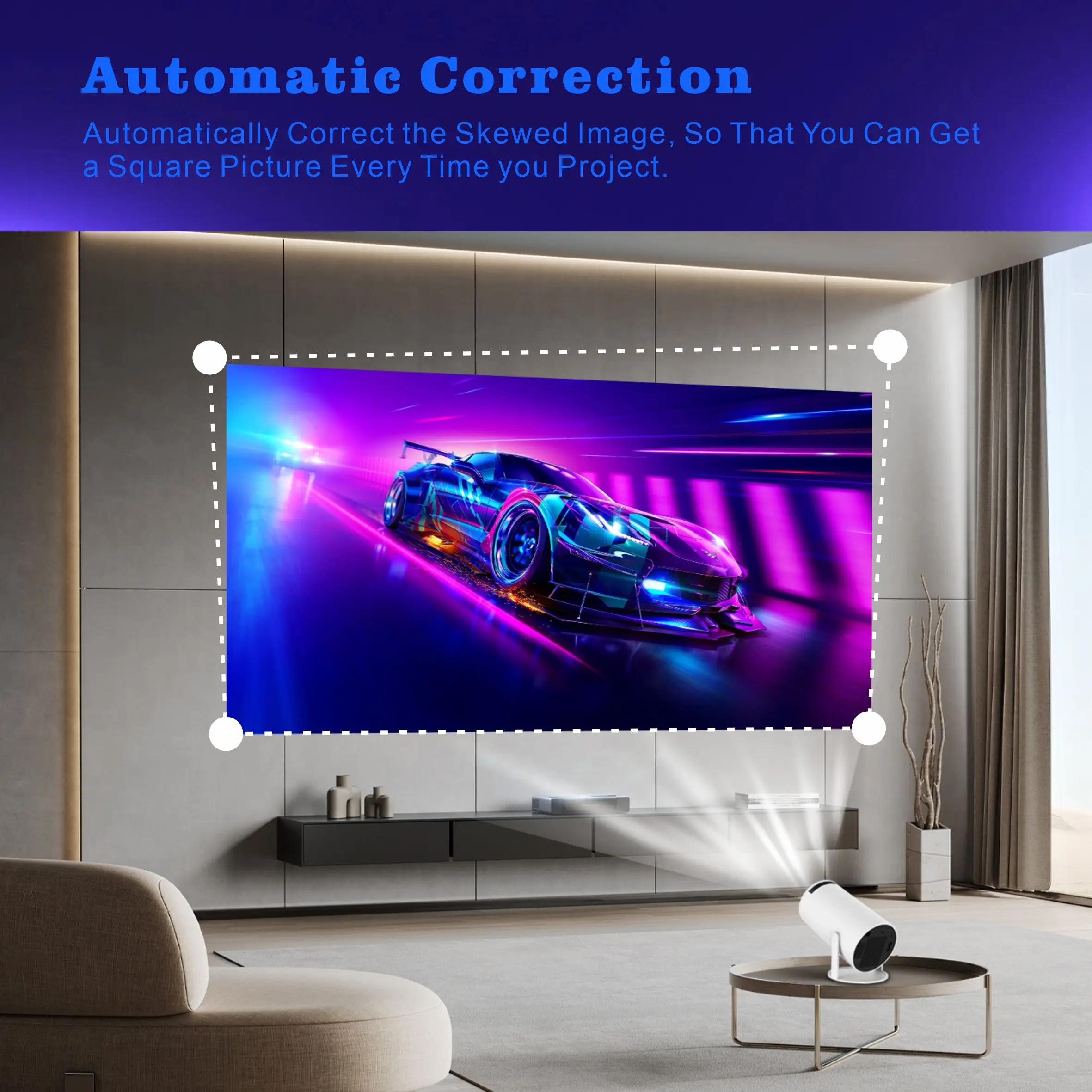 4K WiFi HD Overseas Android 11 Version 5G Bluetooth Portable Home Mini Projector