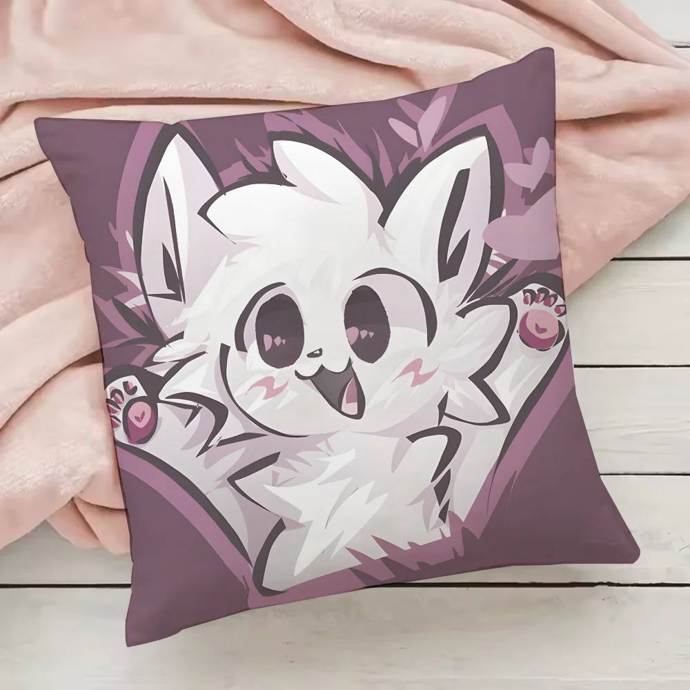 Boykisser Silly Cat Cute Pillow Case Pillowcase Anti-dustmite Pillow Invisible zipper silky short plush Sofa cushion cover 3