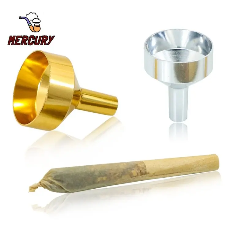 MERCURY10PcsRollingPaperFillerFunnelAluminumAlloyHerbHorn