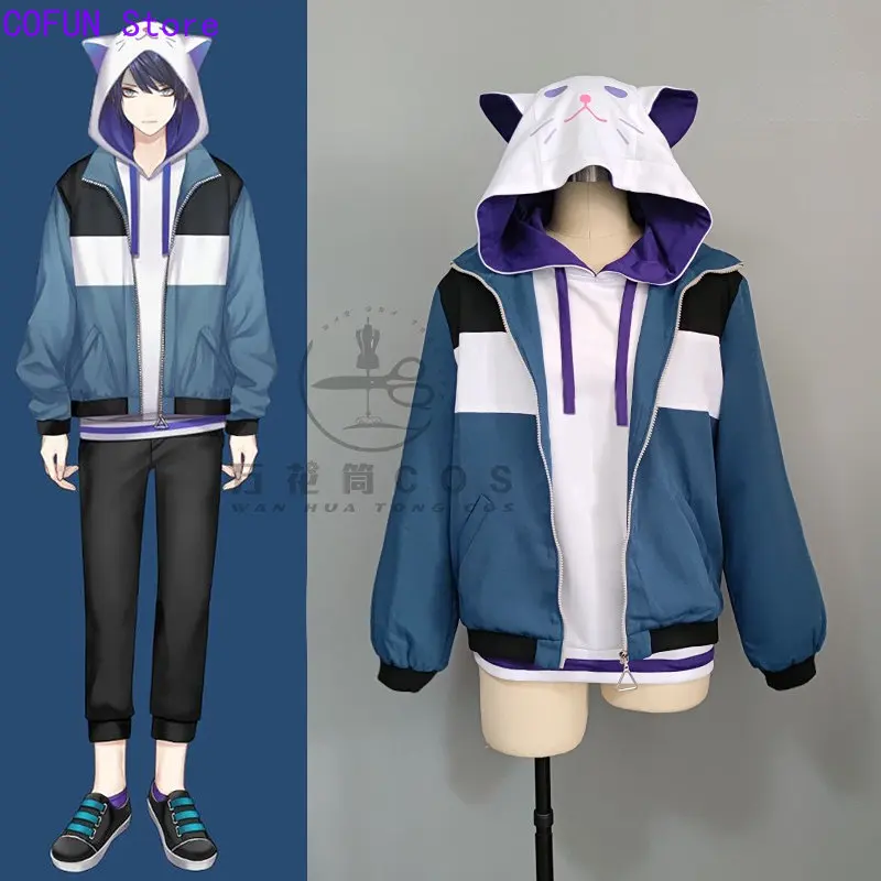 

Костюм для косплея COFUN Vtuber Nagao Kei, костюм для Хэллоуина, куртка, наряды для женщин и мужчин, повседневная одежда, куртка, пальто