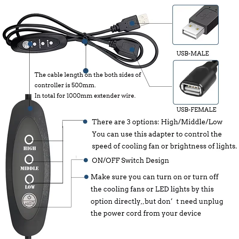 USB-Powered Desktop Cooling Fan with Protective Net – Versatile Size Options