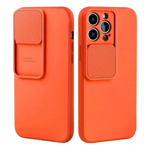 Slide Camera Lens Protection Phone Case For iPhone 15 14 12 11 13 Pro Max XS Max XR Soft Liquid Silicone Shockproof Cover Funda