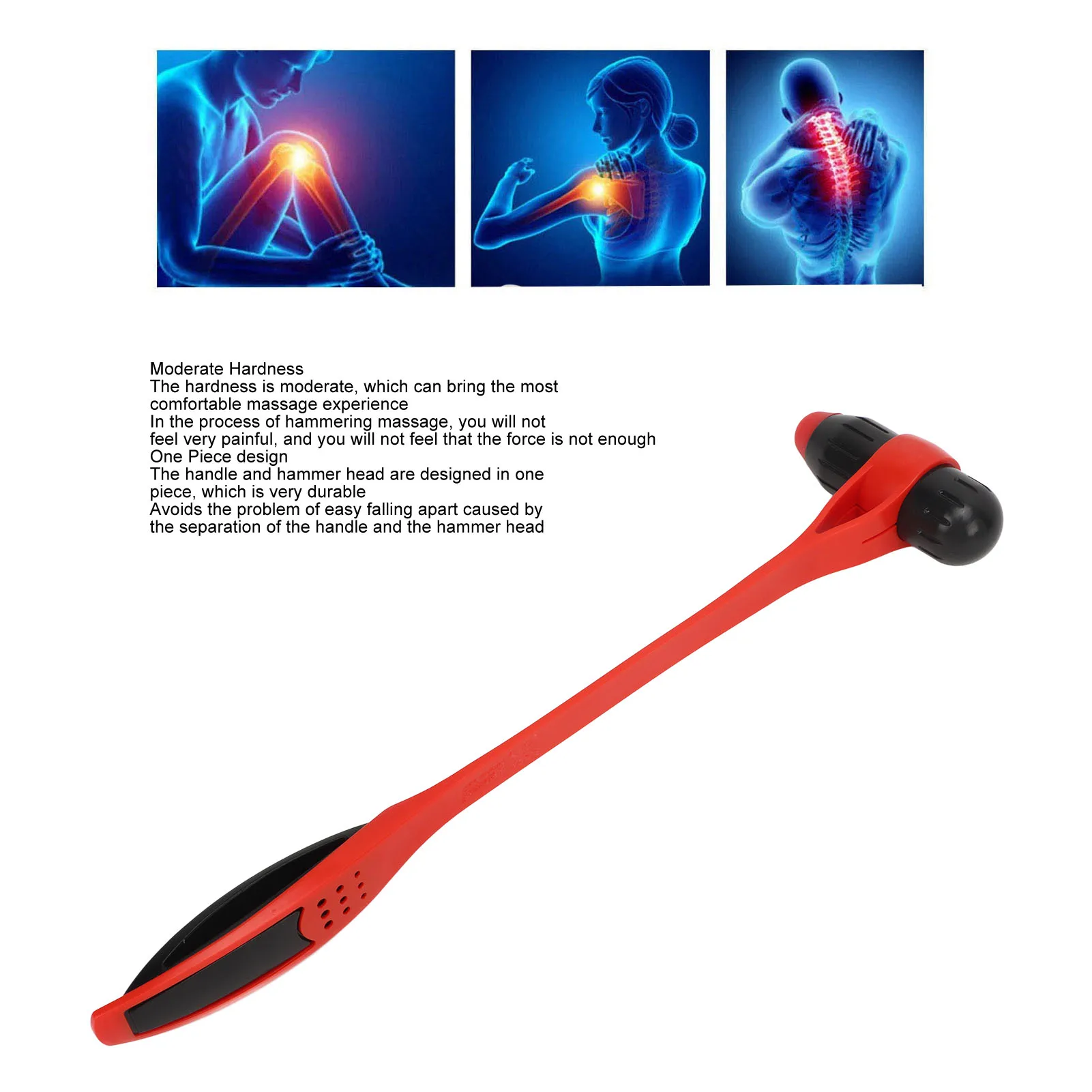 Manual Massage Hammer Massage Hammer Flexible One Piece Muscle Relax Moderate Hardness Silicone Lever Principle for Full Body