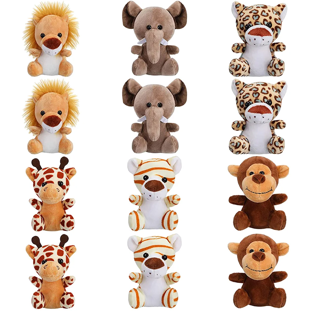 12 Pcs Bags Plush Toy Pendant Stuffed Toy Backpack Hanging Gorilla Creative Key Ring bags open screw d ring buckle shackle clasp for leather craft bag strap belt handle shoulder webbing metal detachable buckle