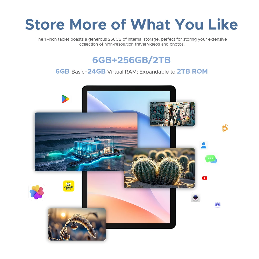 DOOGEE Tab G6 Tablet PC Android 15 Dual Speakers 11'' Display 30GB