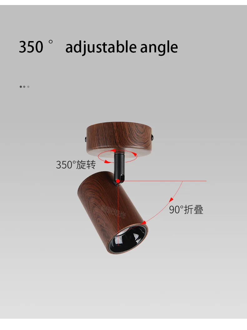 Led Spotlights Minimalist Walnut Wood Grain Wall Lamp Ceiling Spot Light Se41aa10364af47f48aaf1314539d866fX