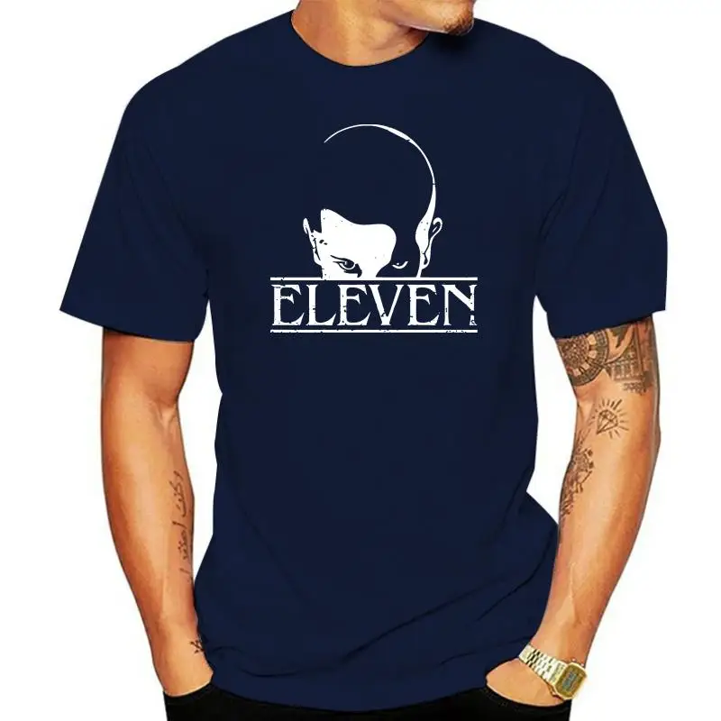 thumbnail image 1 of Stranger Style Pop Culture Things Eleven Cosplay Mens Black Size S-6XL T-Shirt, 1 of 5