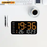 Giant Intelligent Digital Wall Clock｜One screen to control time-temperature-date, home technology pulls full! 2