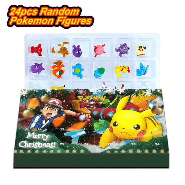 Pokemon Figure Christmas Halloween Advent Calendar Gift Kawaii Pikachu Anime Figural Action 24Pcs Set PVC Model Kid Toys - 24pcs With box-173