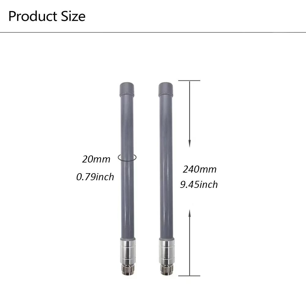 868MHz 915MHz LoRa Antenna N Male Omni Outdoor Fiberglass Waterproof Lorawan 915