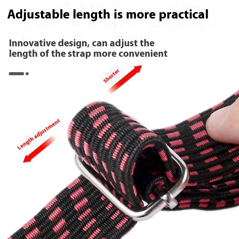 Elastic Binding Tape Hook Elastic Rope Rubber Band Motorcycle Rear Shelf Bicycle Car Transportation Luggage Rope