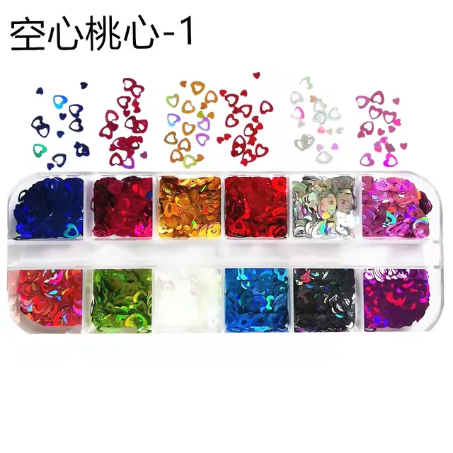 Holographic Butterfly  Heart Multi Shape  Laser Symphony Butterfly Sequins 3D Colorful Sequins Manicure  Nail Art Decoration A011