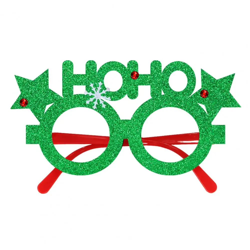 Festive Costume Glasses Christmas Party Favors Glitter Glasses Santa Glove Frame Holiday Photo Props Festive for Costume
