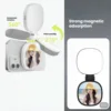 360° LED Ring Fill Light with Mirror for MagSafe iPhone Magnetic Selfie Light Great for Selfies Vlog Video Calls