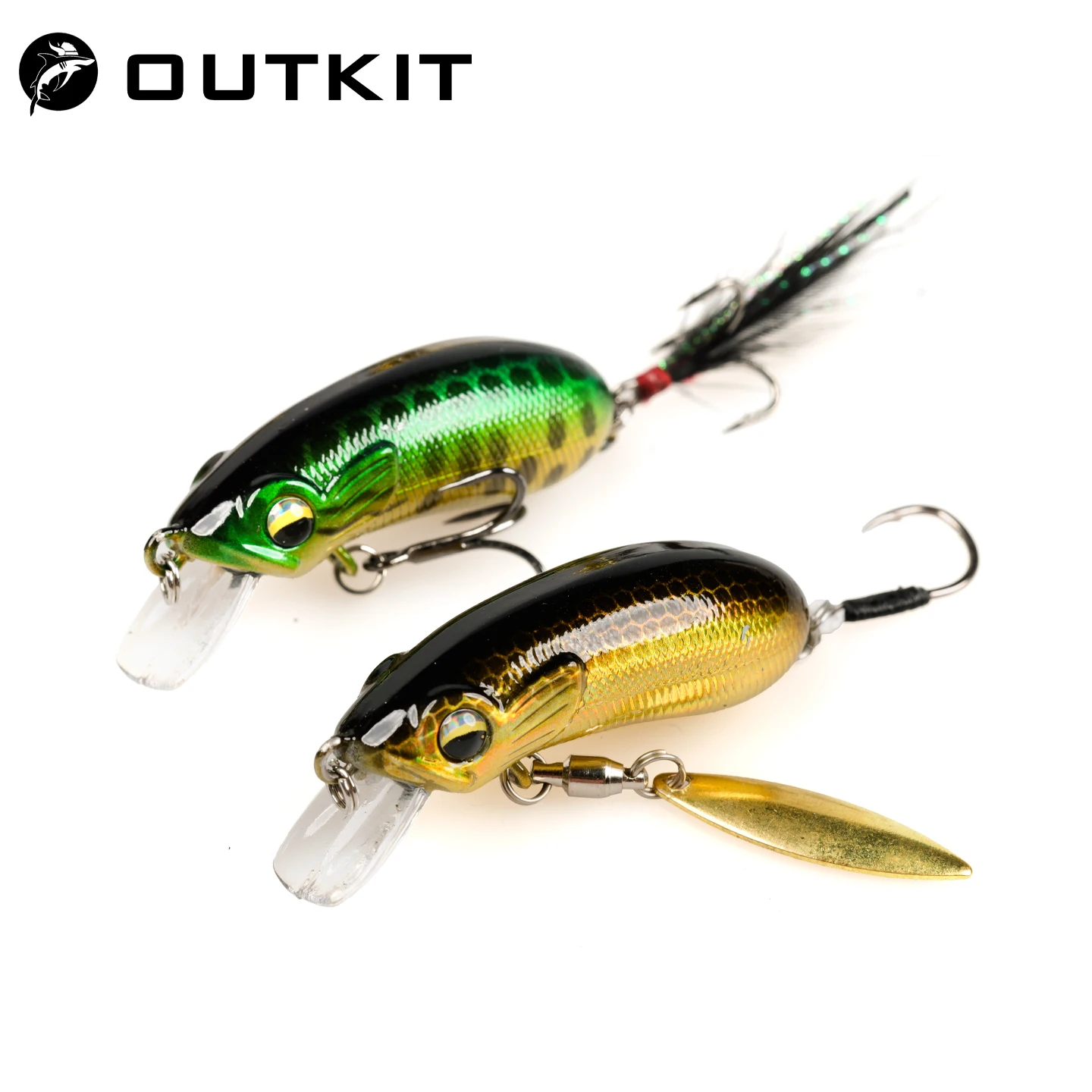 OUTKIT Neue CC40 CC50 Sinking Minnow Angeln Locken Crankbait Niedrigen Schwerpunkt Stille System Künstliche Gefälschte Köder Für Bass