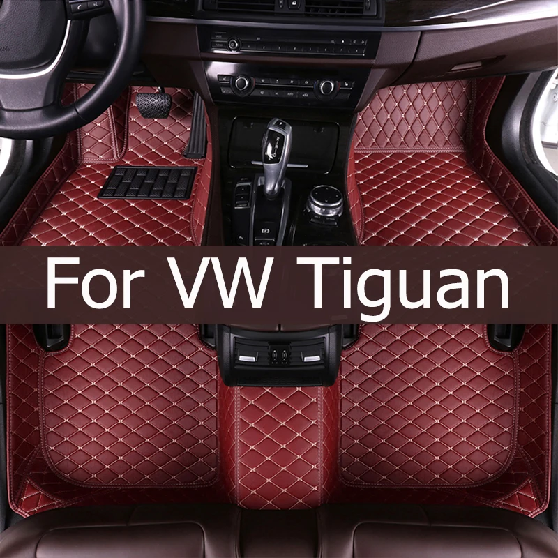 

Car Floor Mats For Volkswagen VW Tiguan 5N 2017 2018 2019 Custom Auto Foot Pads Automobile Carpet Cover interior accessories