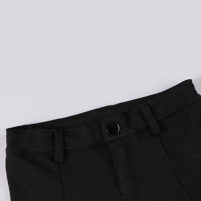 Boys short pants black summer spring trouser high elasticity waistband fashion pants soft kid clothes front zipper opening