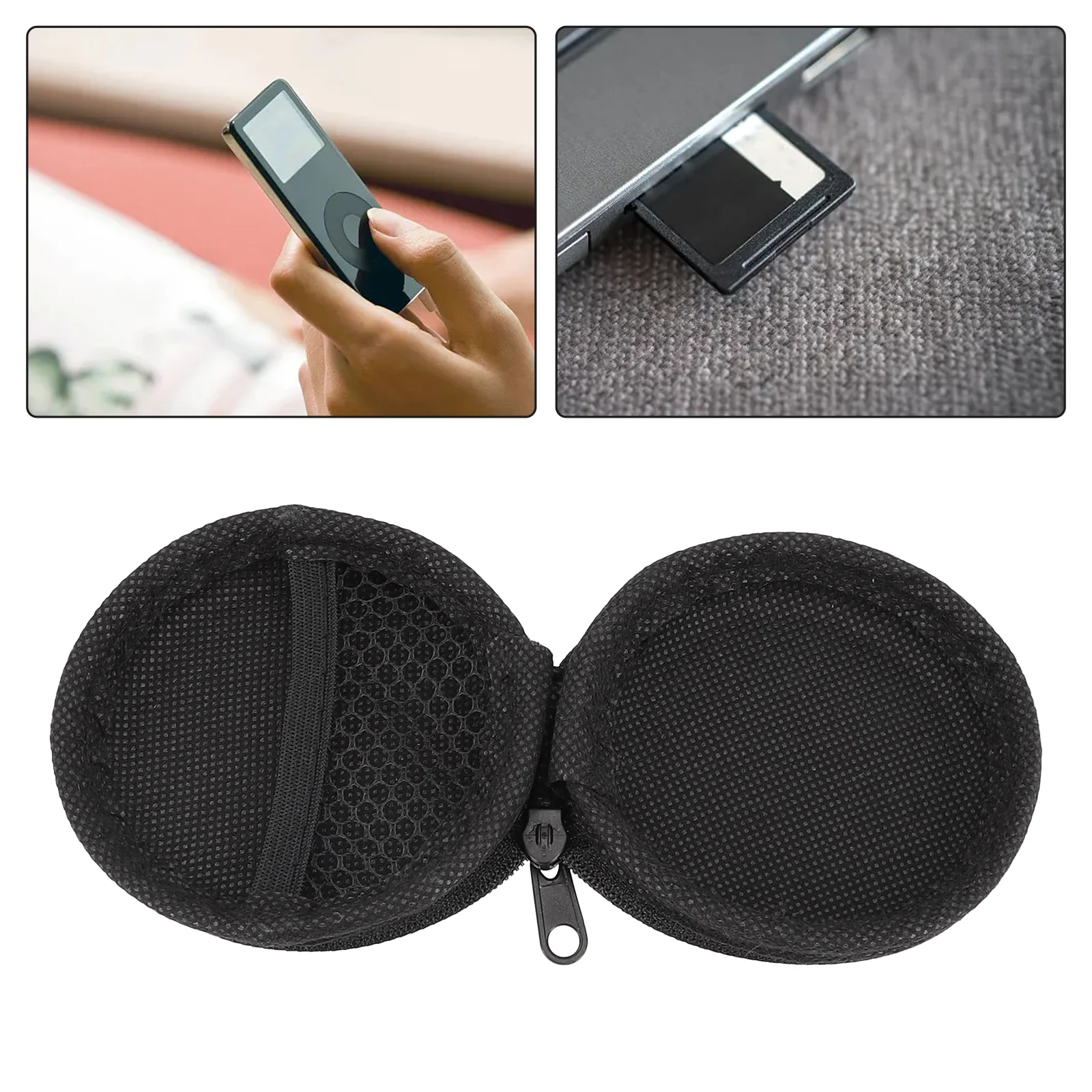 

Bag Earphone Holder Case Carrying Portable Storage Zip Accessories Data Cable Bag Hard Bag Box Multifunctional
