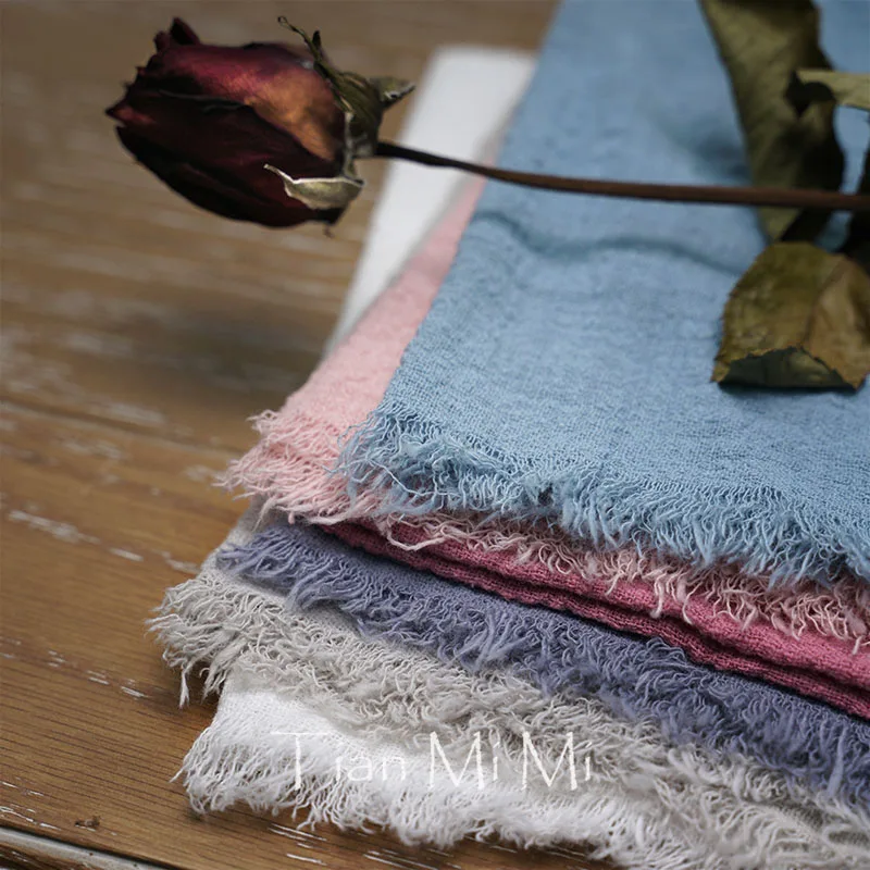 50pcs Vintage Gauze Napkins Elegant Soft Cotton Cloth Retro Burr Napkin Linen Tea Towel Wedding Party Christmas Table Decoration