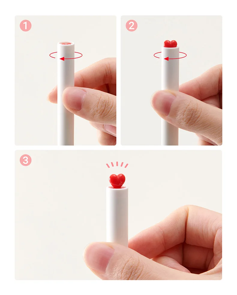 Kaco süße Gelstifte, FIRST Heart & Star Glattes Schreibstift-Set mit zusätzlichen 2 schwarzen Nachfüllungen, einfach elegante Weihnachtsgeschenke, ру Experiment – Detail 6